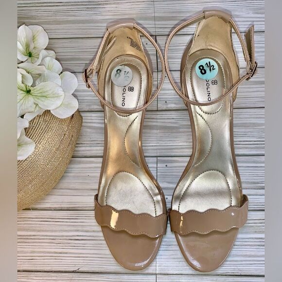 Bandolino Nude Jeepa Open Toe Classic Ankle Strap Stiletto Sandal Heels S:8.5M - Picture 3 of 10